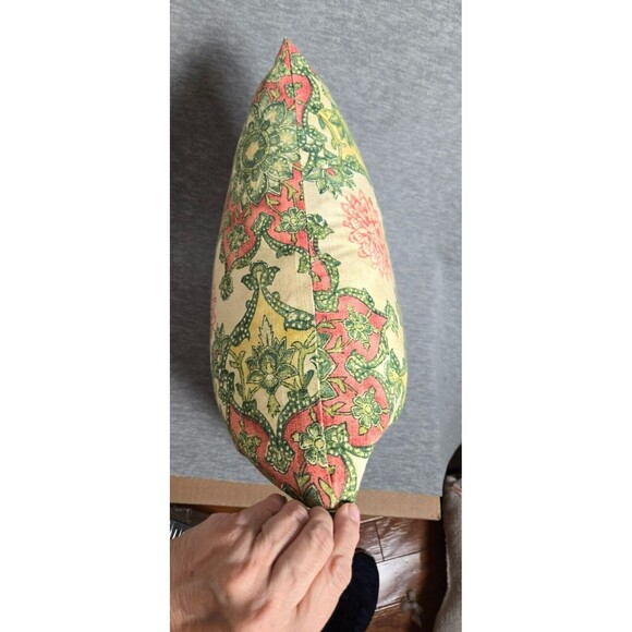 Stratford Home Decorative Accent Pillow 16"  Yellow Coral Green - Picture 11 of 13